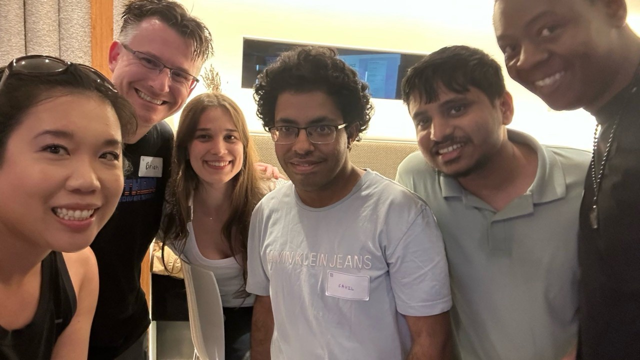 Our 6-person hackathon team — 2nd place